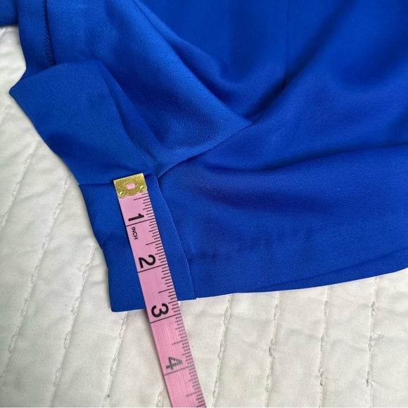 Missguided Casual Women's High Waist Royal Blue Neutral Shorts with Side Zipper - Picture 5 of 9